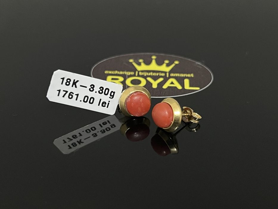 Bijuteria Royal CB : Cercei aur 18K 750   3,30 gr