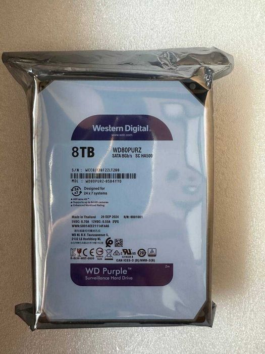 Жесткий диски в наличие.16TB 14TB 10TB 8TB WD Purple