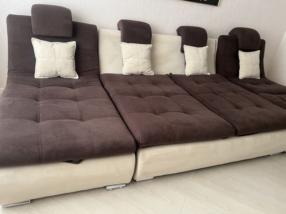 Диван угловой с креслом и пуфиком