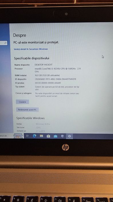 Rapid HP Pro 2021 i5 gen10, RAM 16Gb, SSD 480Gb nvme , 14inch FHD