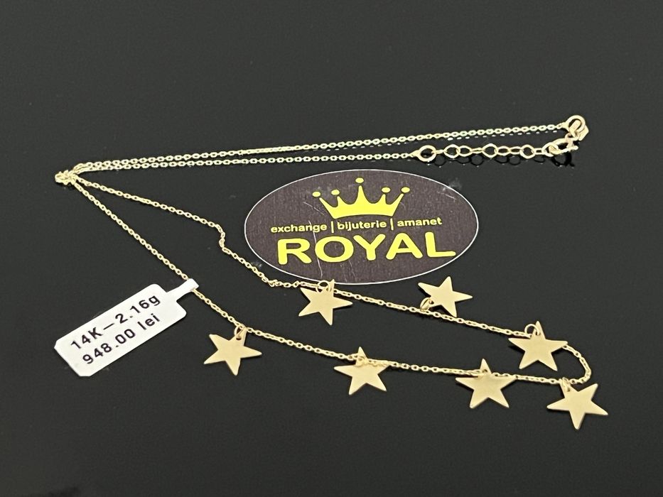 Bijuteria Royal CB : Lant stelute aur 14k 585   2,16 gr