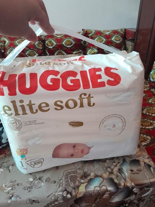 Huggies elite soft 1 -razmer orginali yangi tug'ilgan chaqaloqlar uçun