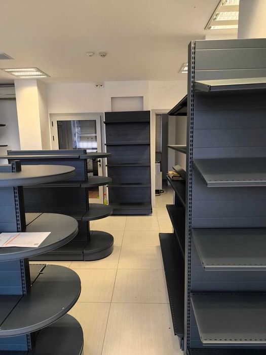 Стелажи за магазин/Търговско оборудване/Рафтове/Кошници/Колички/Каси