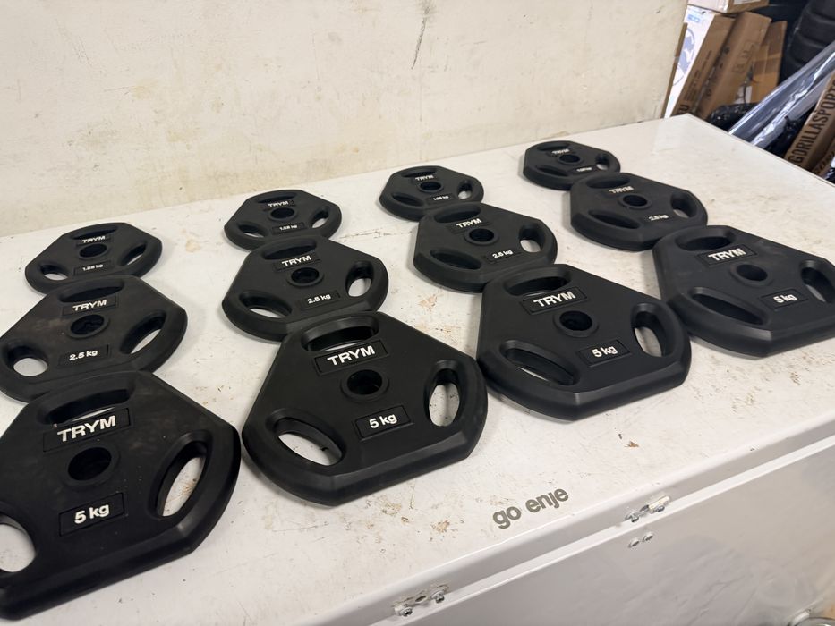Discuri hexagonale pt. gantere si haltera otel cauciucat 35 kg noi