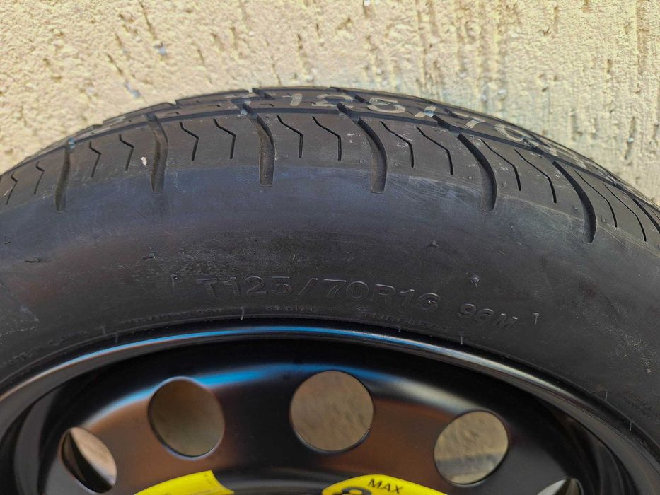 Roata rezerva slim 125/70 R16 NOUA 5x112 Audi VW Skoda Seat