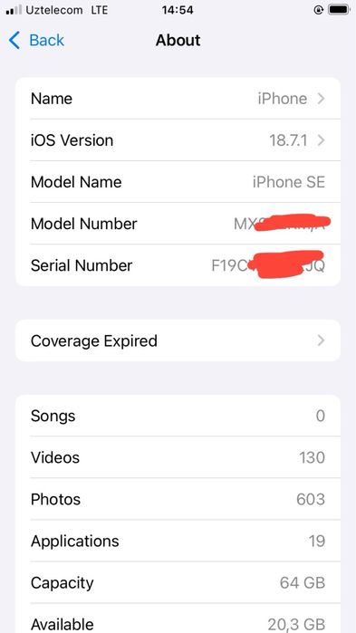 Iphone SE 2020 64 tali