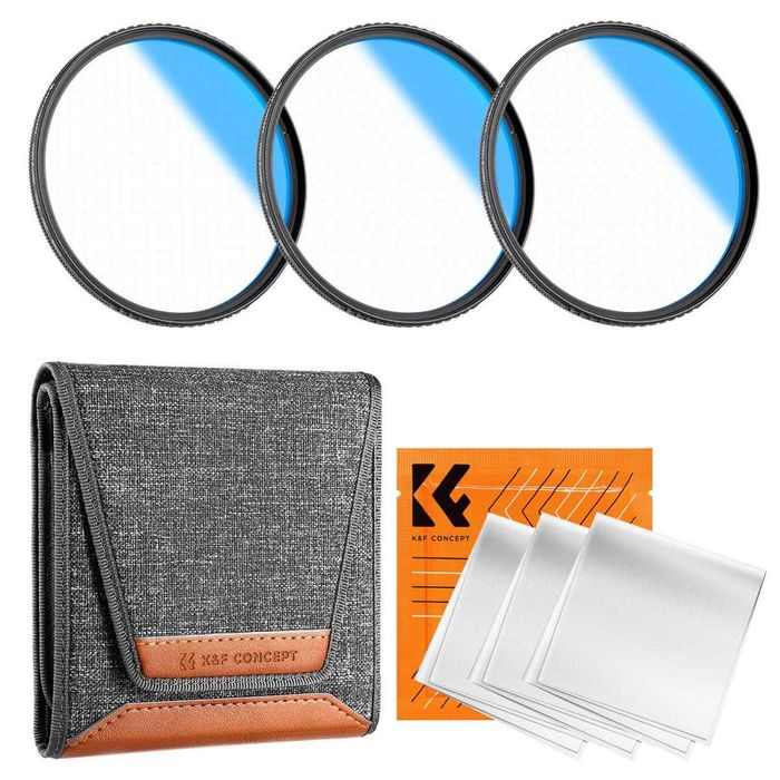 K&F Concept Комплект от 3 звездни филтъра Star 4 6 8