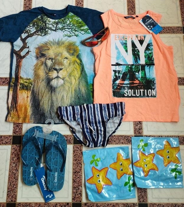 Летний пакет на мальчика ростом 140см,обувь 34 размер