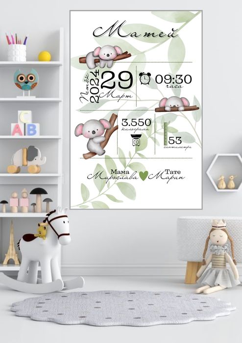 Бебешка визитка А4