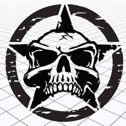 Стикер за преден капак Череп за Джип /Skull stickers off road