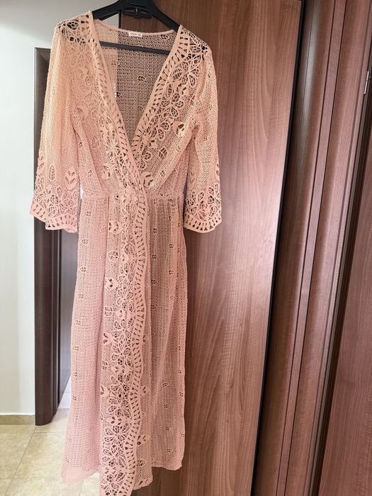 Rochie de plajă Oysho S/M – bumbac brodat