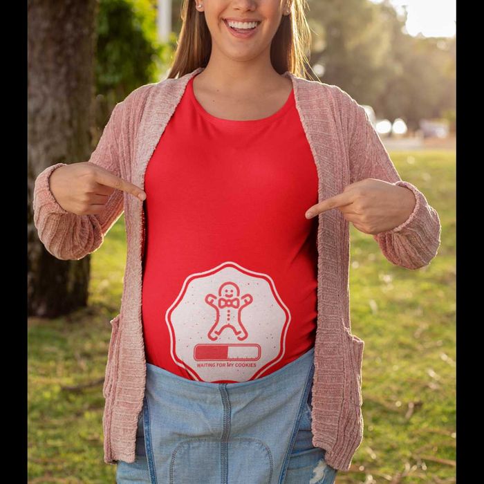 Дамска тениска с щампа за бременни