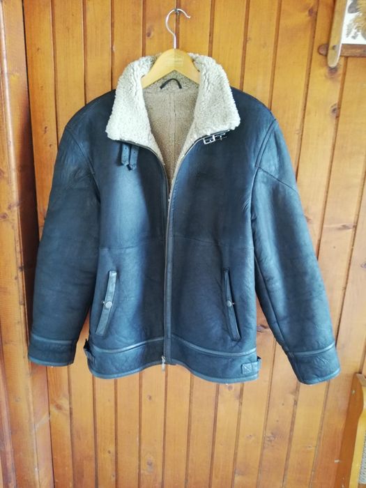 Geaca piele David Moore xl aviator cu blana