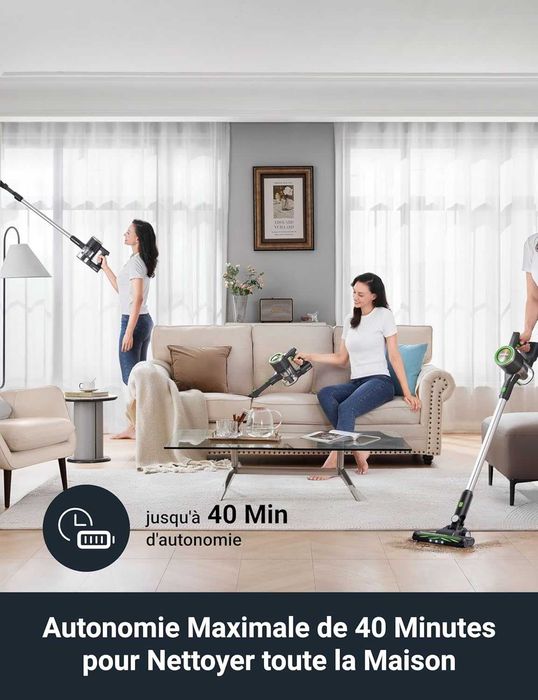 Вертикална безжична прахосмукачка Eureka NEC370, 300W, HEPA филтър