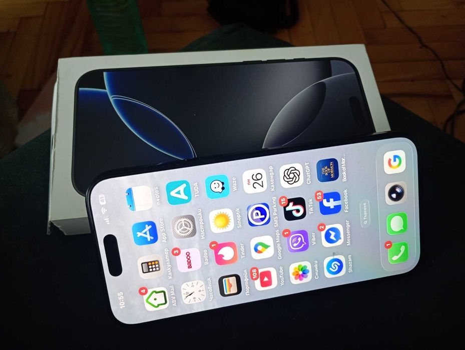 ПРОДАВАМ аифон 16 про макс с гаранция до 18.07 2026 г.