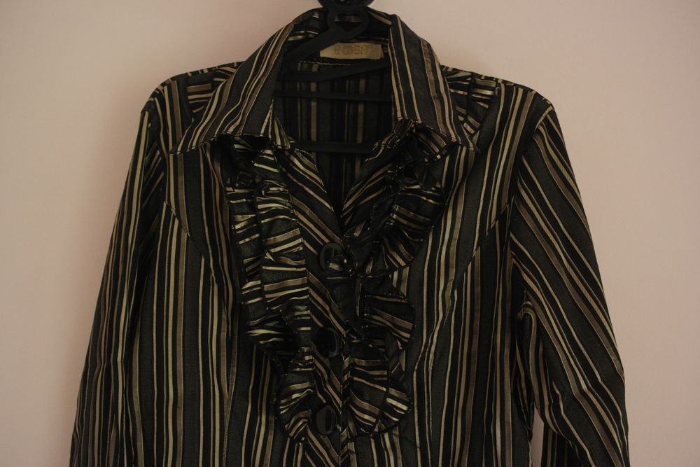 Кофта,  женская рубашка с золотыми полосами BOBA 46-48 размер