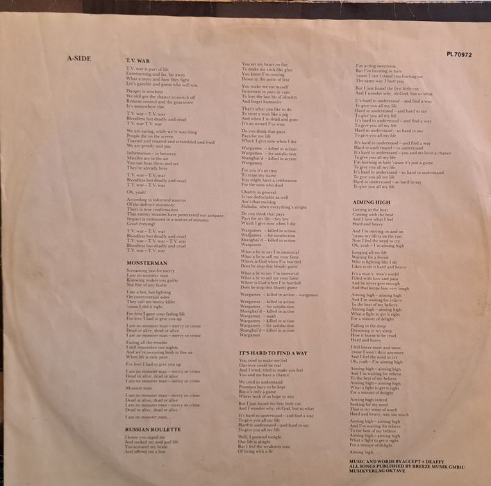 Юбилейна грамофонна плоча Accept