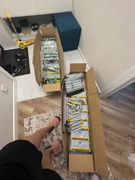 Веник с совком на длинной ручке щетка