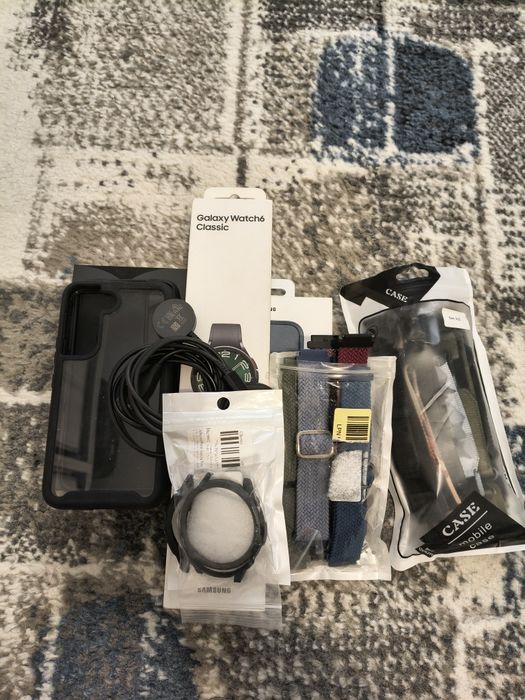 Samsung Galaxy S22, Galaxy watch 6 classic impecabil, incarcator wireless Samsung