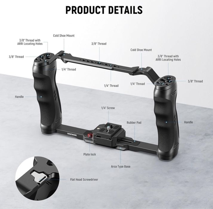 Кейдж за камера. arca. риг. стабилизатор. монитор. rode. видео. статив