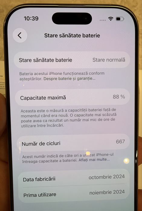 Iphone 16 Pro(512GB) - GARANTIE  30.11.2026