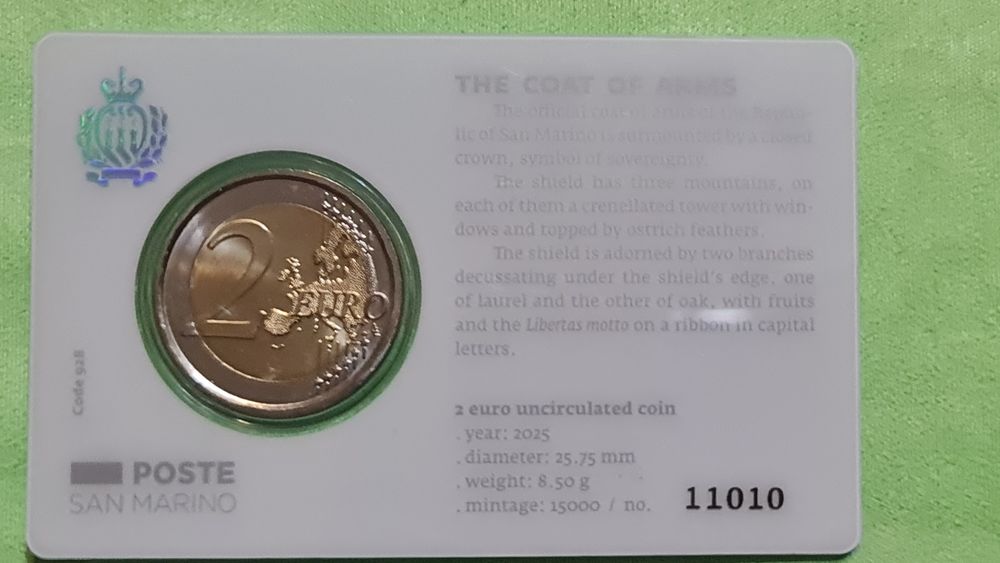 Евро сет Сан Марино 2025- Card Coin 24\25  SM