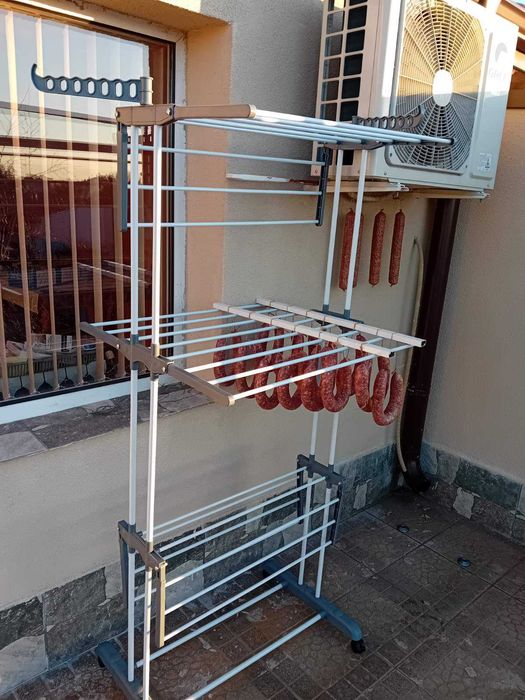 Сгъваем нов сушилник за дрехи с голям капацитет