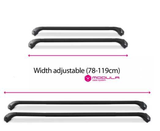 Напречни греди MODULA OVAL BAR за интегрирани покривни релси. Багажник