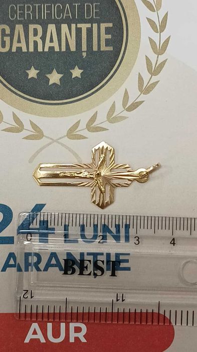 (Ag24 Harlau B.45365.1) Pandantiv aur 14K 1.45gr - Garantie 2 ani!