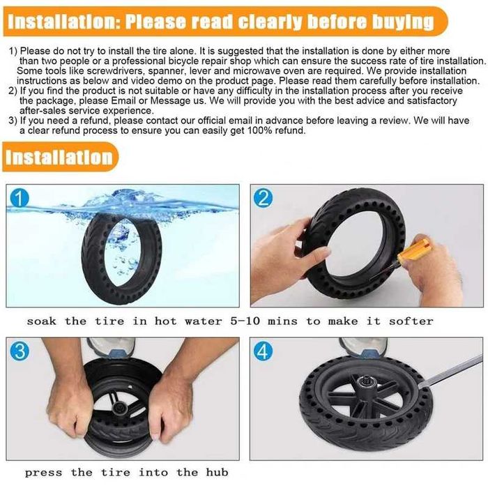 2x Cauciuc plin 8.5inch trotineta electrica Xiaomi Mijia M365 1S Pro 2