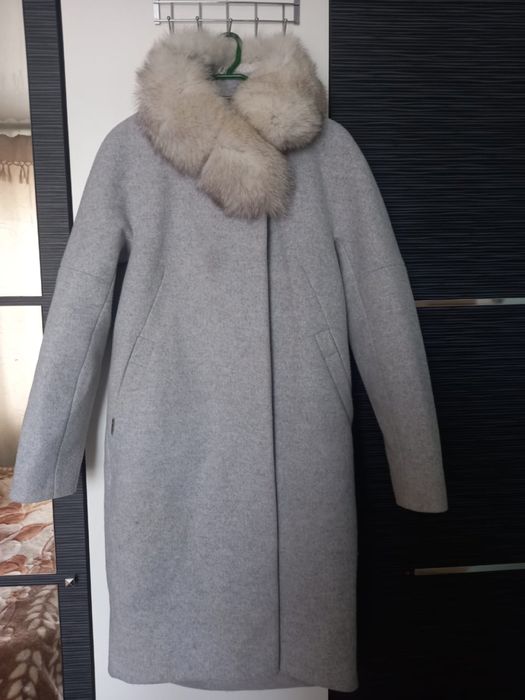 Зимнее пальто натуральная шерсть