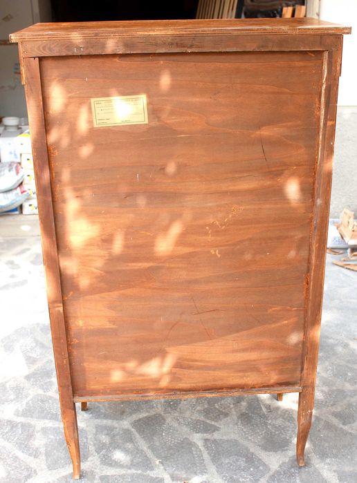 Стариннен скрин от Верона Италия 1960 г. стил Империо фурнирован орех