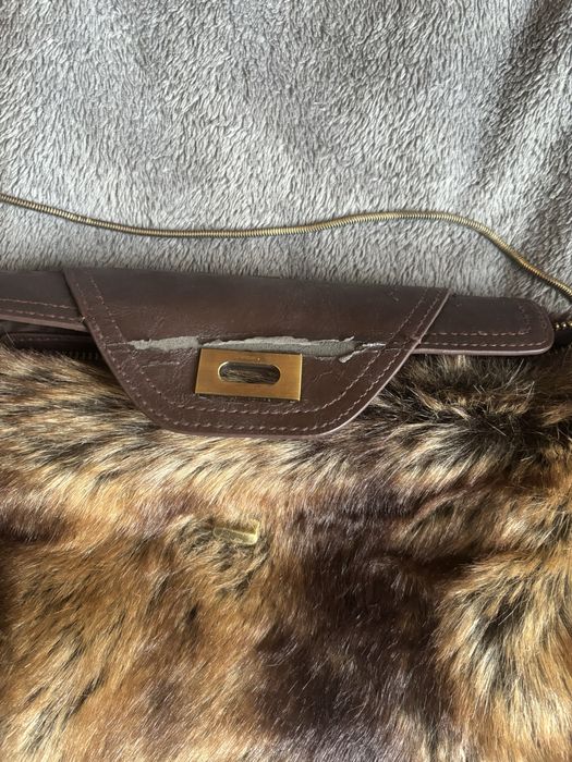 Винтидж чанта с косъм