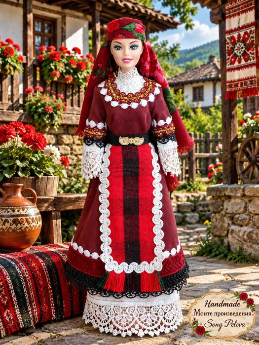 Сувенирна кукла Калина с Родопска народна носия.