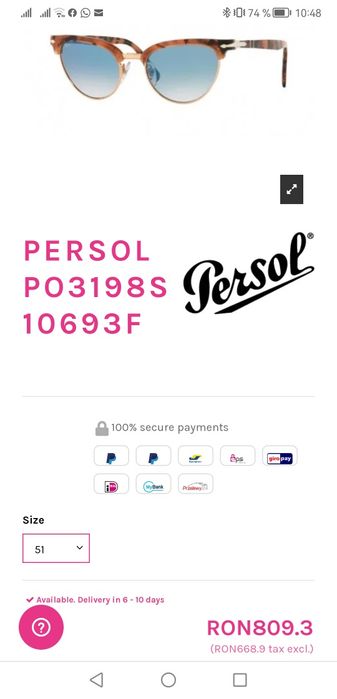 Persol Cat-Eye Damă noi