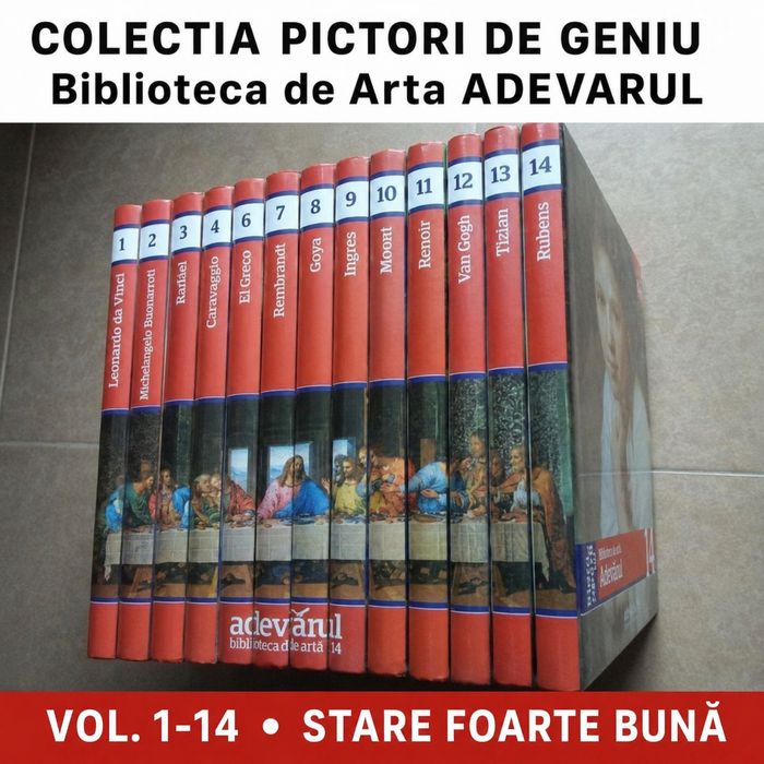 Colecția Pictori de Geniu – Biblioteca de Artă Adevărul, Vol. 1-14 Completă