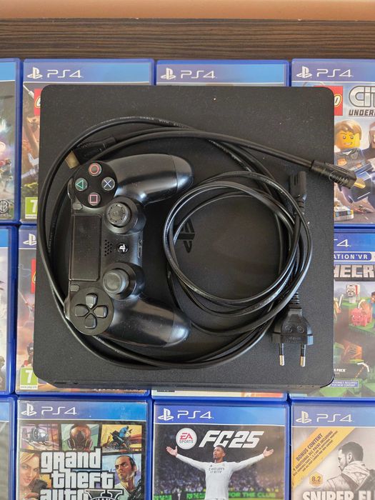 PlayStation 4, 12 jocuri, NFS, FC 25, Harry Potter, MineCraft, Grand Theft Auto