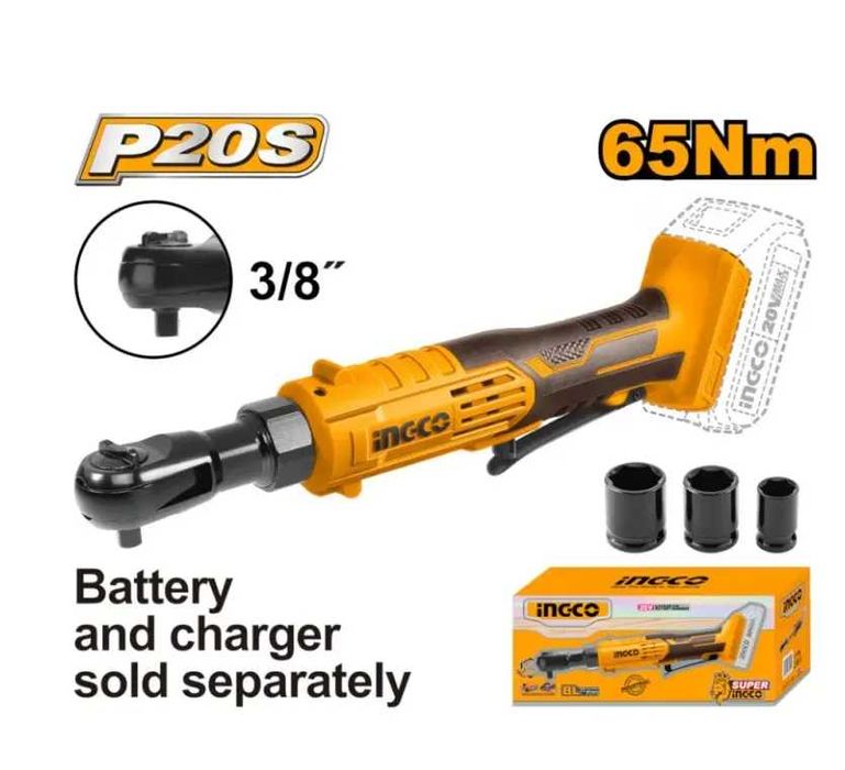 Antrenor cu Clichet TOTAL 3/8" 20V 65Nm | Cheie cu Clichet pe Acumulator