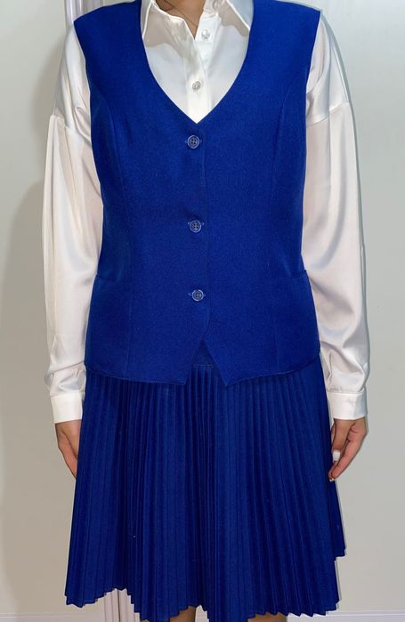 двойка школьная синяя