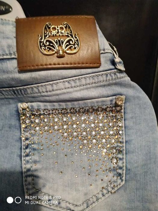 Юбка джинсовая со стразами,Турция
