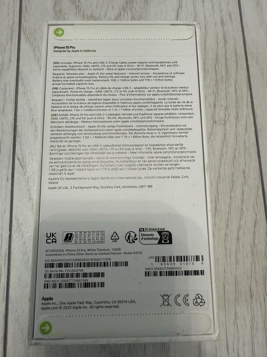 iPhone 15 Pro ,White, 128GB , Sigilat