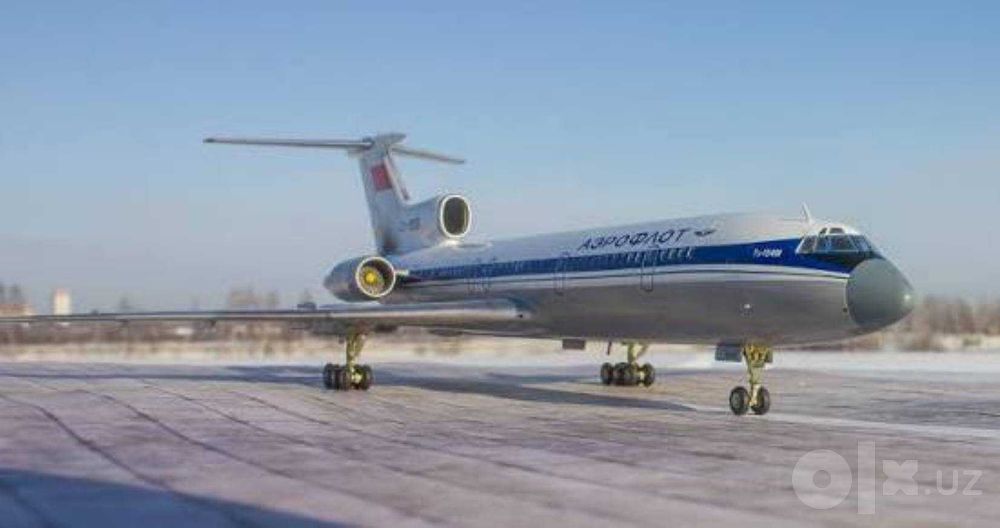 сборная модель самолета ТУ-154Б Россия клей в подарок!