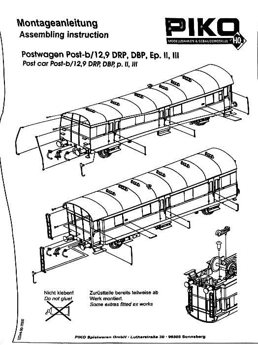 Vagon postal PIKO 72052/10, H0 (1:87)