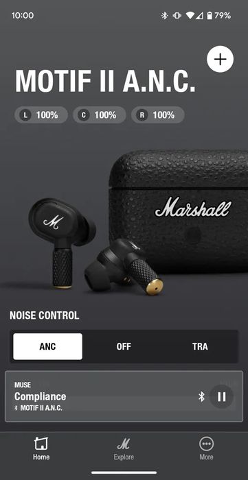 Новый Marshall Motif 2 A.N.C • Наушник •