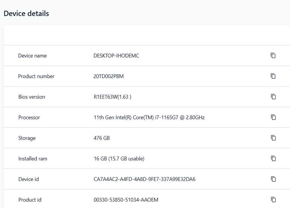 Lenovo ThinkPad E15 , Intel Core i7, 16GB DDR4, 512GB SSD