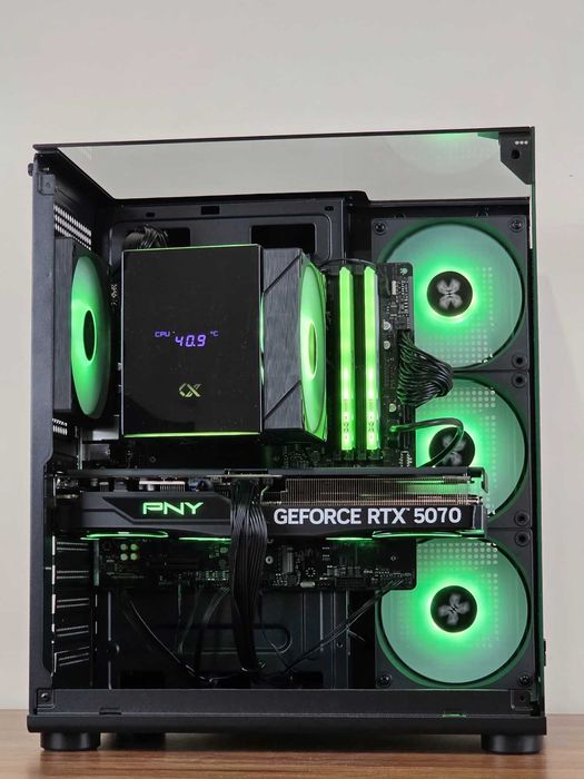 Геймърски компютър - Нов ( Ryzen 7 7700 | RТX 5070 | DDR5 RAM | SSD NVMe )