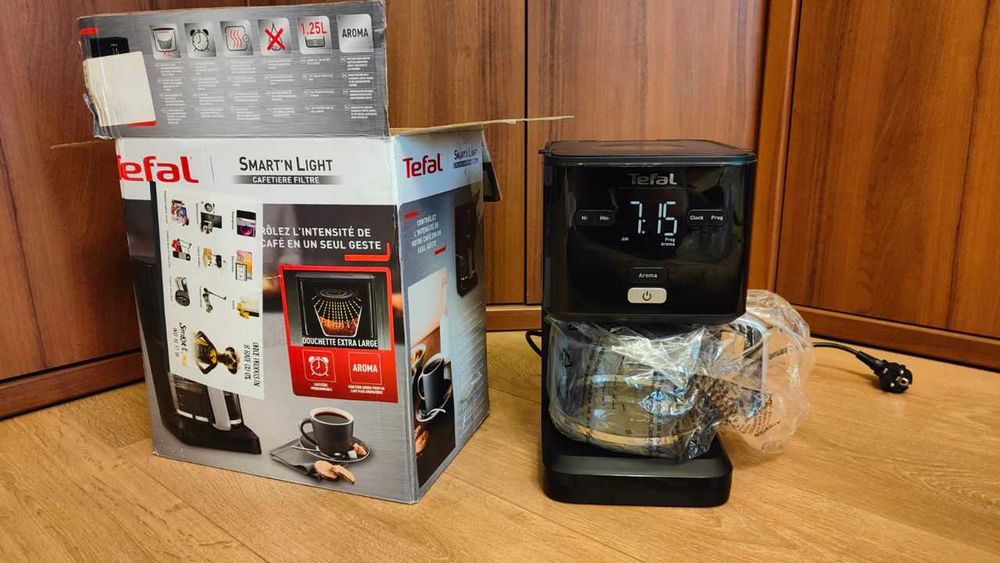 Cafetiera Tefal Smart'n Light CM600810, 1000W, 1.25 l, ecran digital