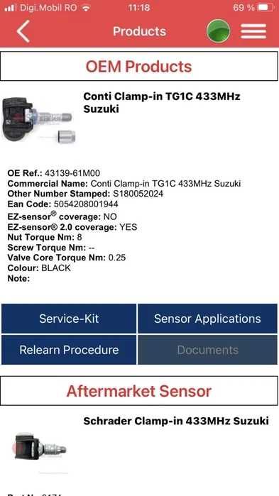 Senzori Presiune Suzuki Sx4/Vitara/Swift/Ignis/Jimny/Baleno Noi