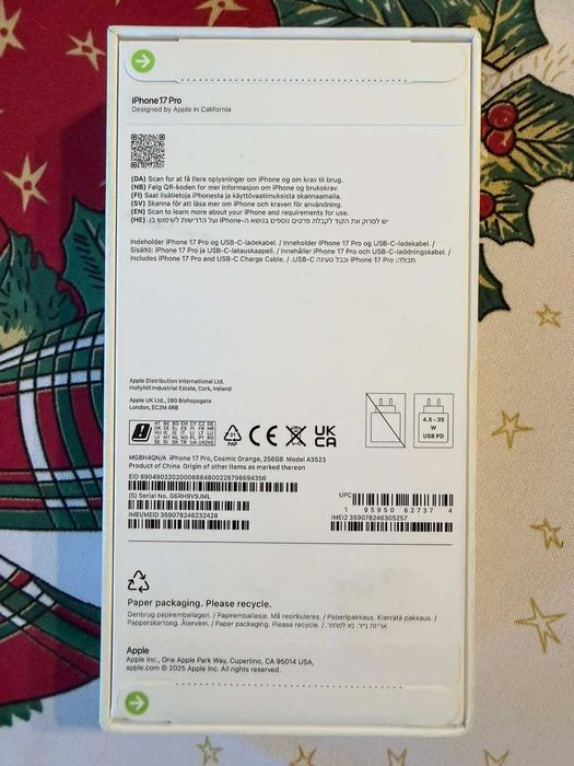 НОВ Apple iPhone 17 Pro 256GB Cosmic Orange / айфон