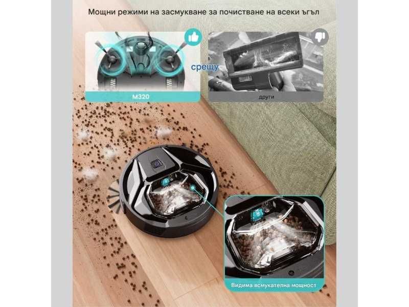 Робот Прахосмукачка с Моп Lefant M320, 6000 Pa